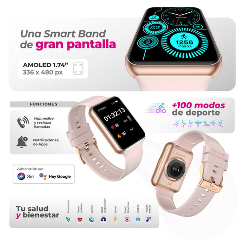 Smartband Binden ERA Fit View AMOLED 1.74” Llamadas